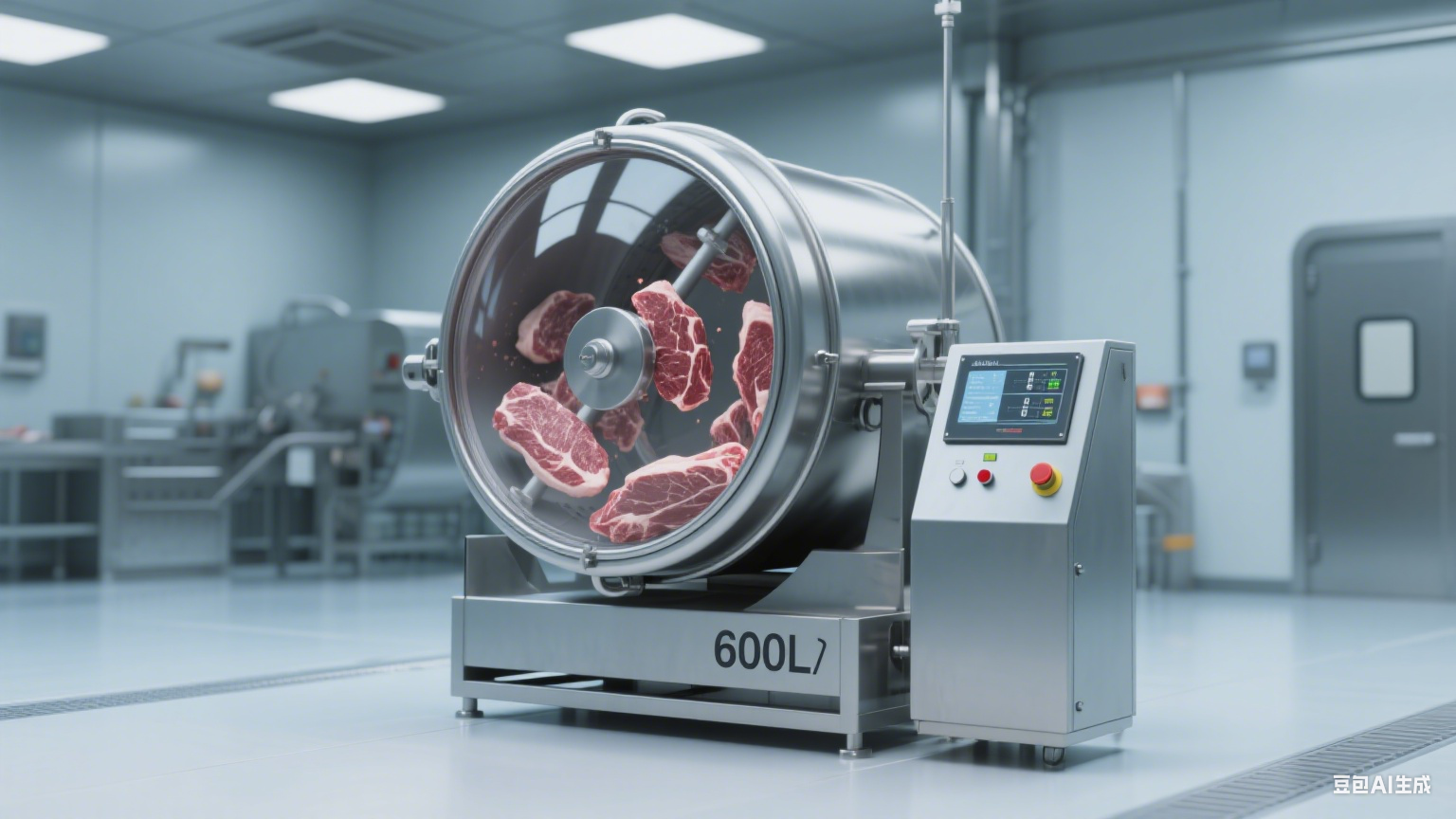 600L的不锈钢液压滚揉机是怎样运作的？容量大的好处是什么？(7)