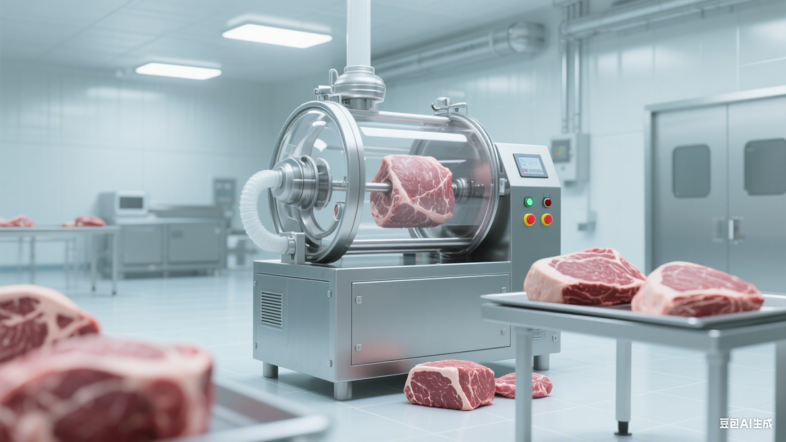 牛肉加工真空滚揉机“入味嫩肉魔术师”，它给牛肉带来了美感！(2)