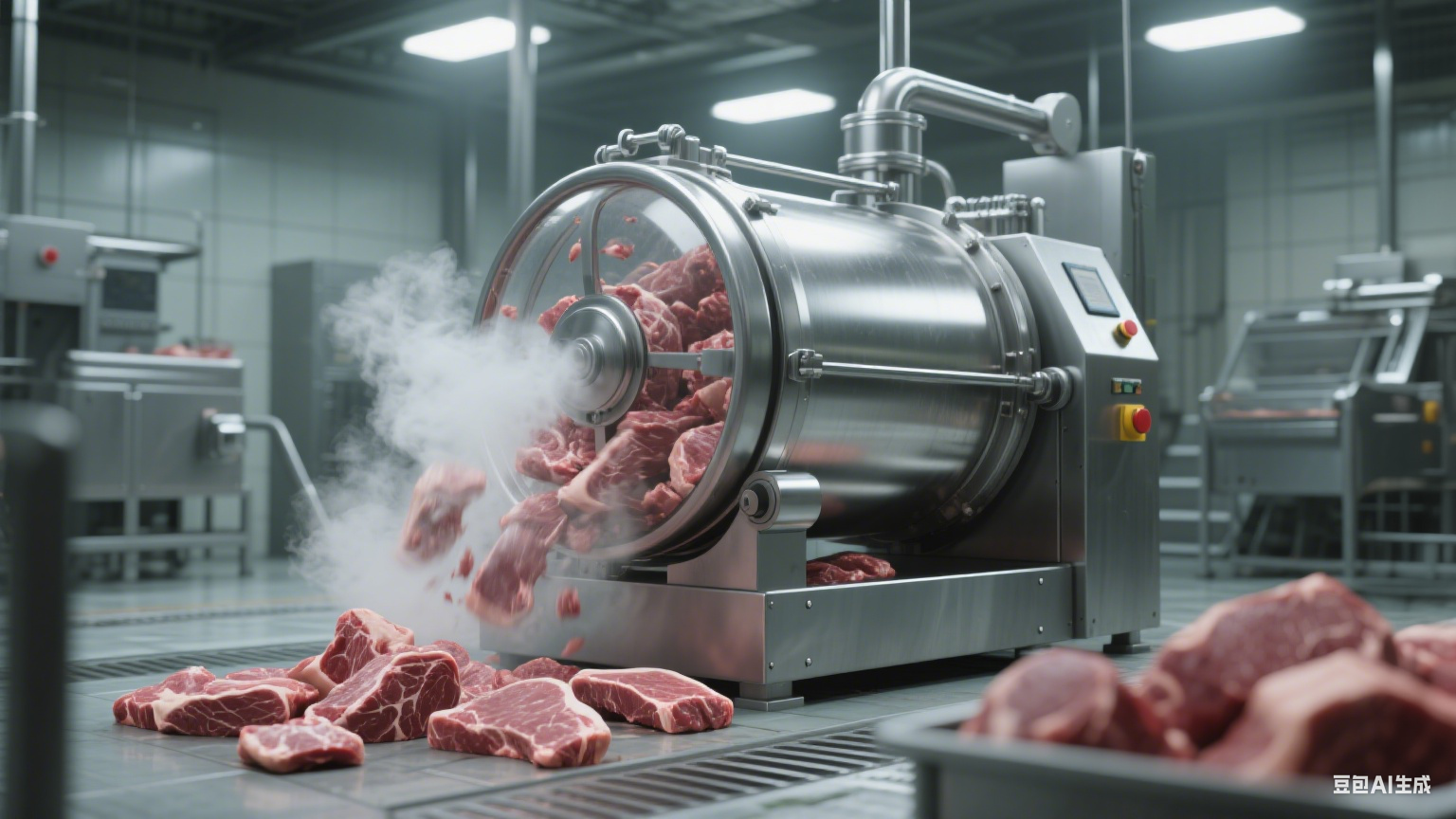 牛肉加工真空滚揉机“入味嫩肉魔术师”，它给牛肉带来了美感！(5)