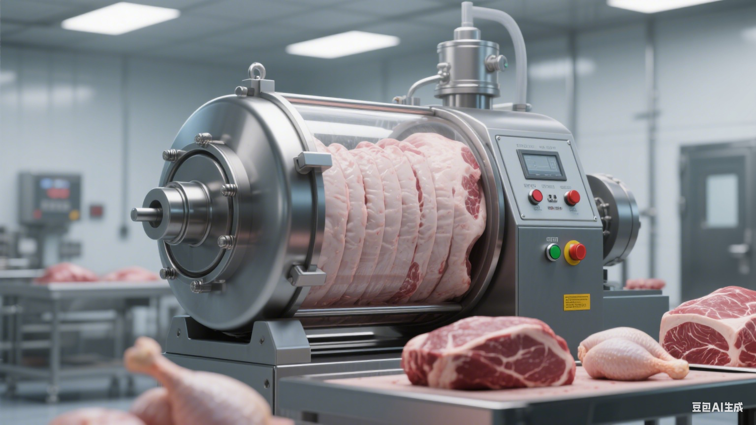 真空滚揉机在食品行业的核心优势与实践应用价值(3)