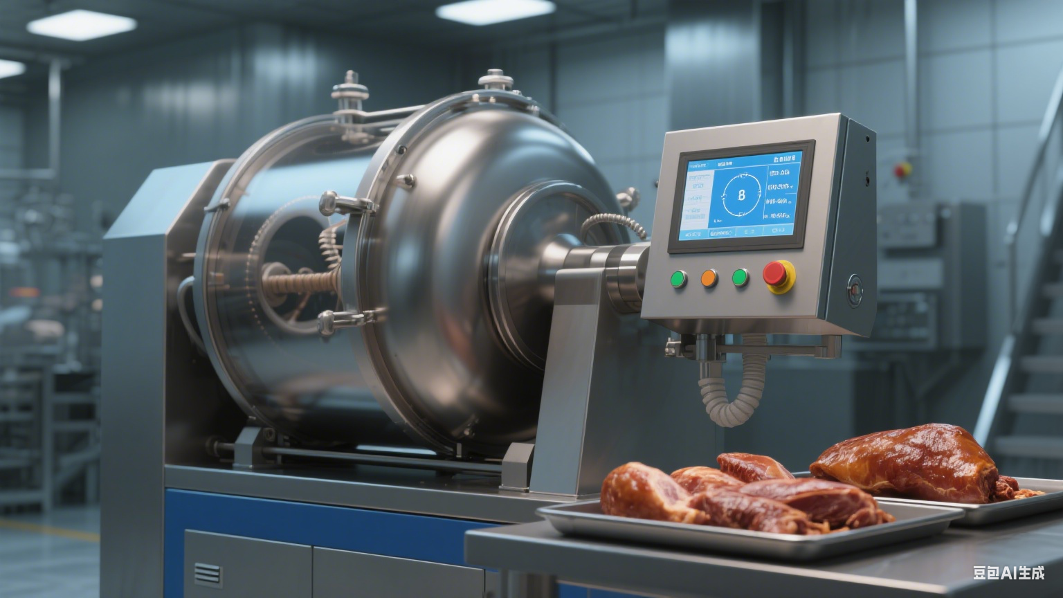 真空滚揉机在食品加工厂中的核心优势：效率、品质与安全的多维提升(3)