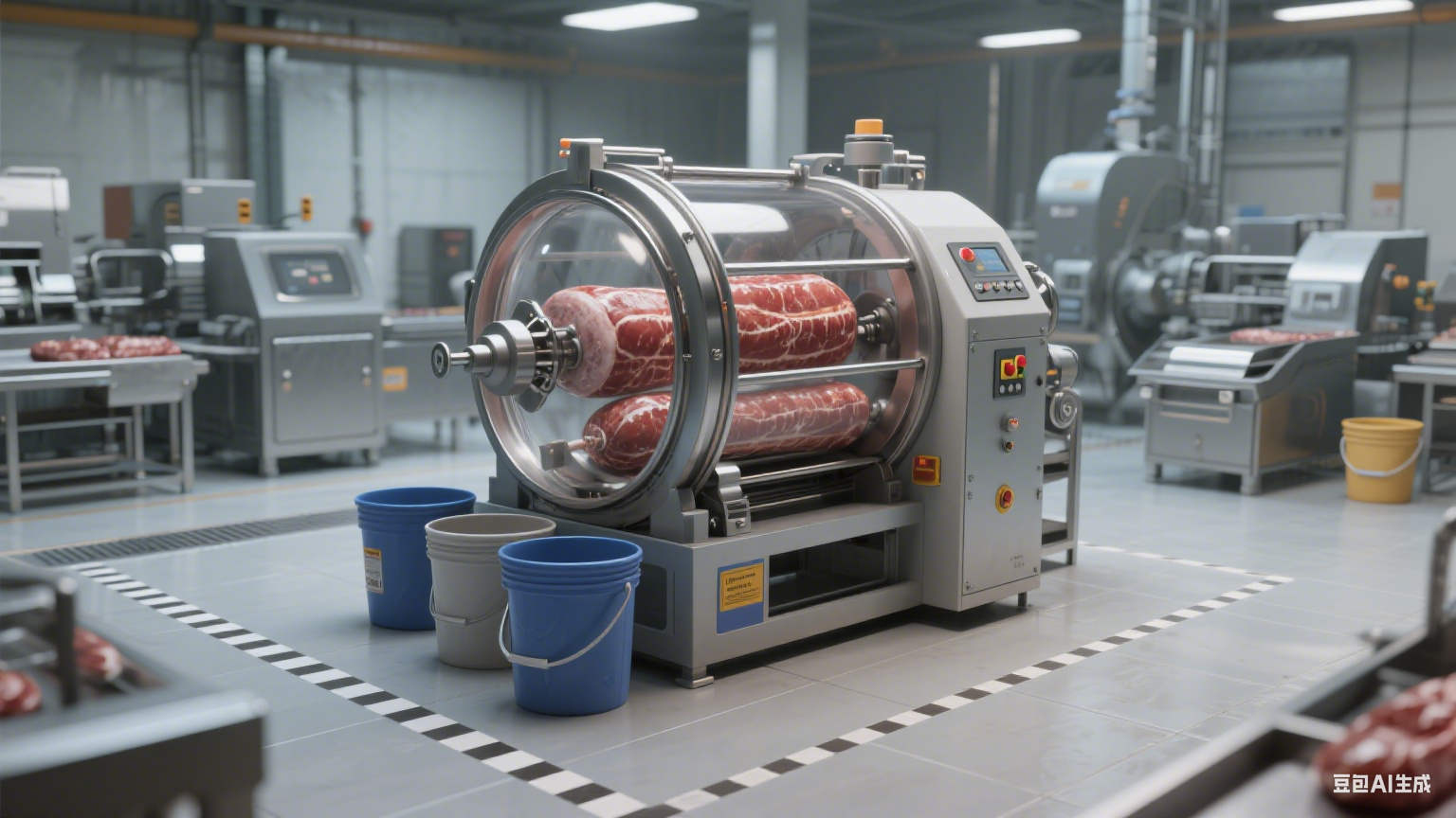 真空滚揉机在食品加工厂中的核心优势：效率、品质与安全的多维提升(4)