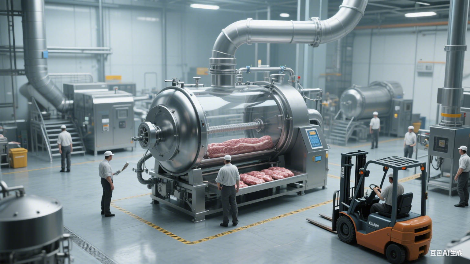 真空滚揉机在食品加工厂中的核心优势：效率、品质与安全的多维提升(7)