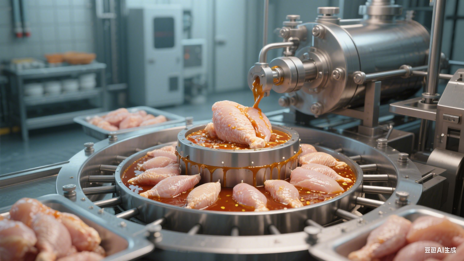 滚揉机在鸡肉加工中的应用(3)