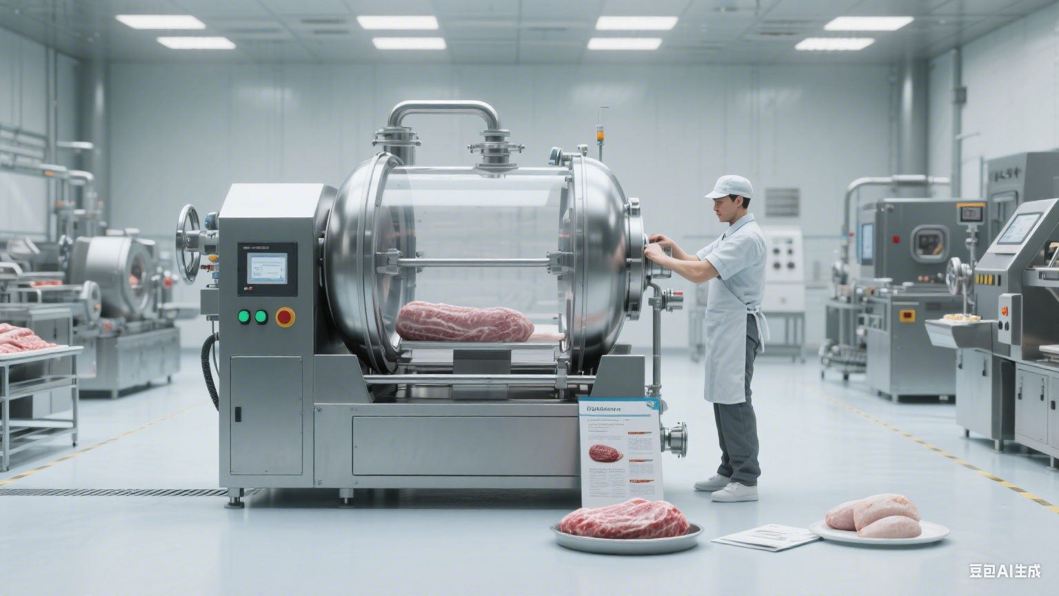 食品加工厂真空滚揉机标准化使用方法(6)