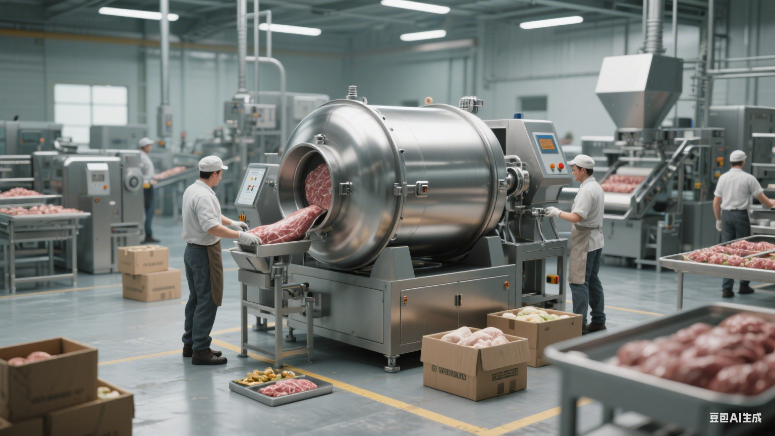 肉类加工好工具：滚揉机让食品厂腌制更省心(6)