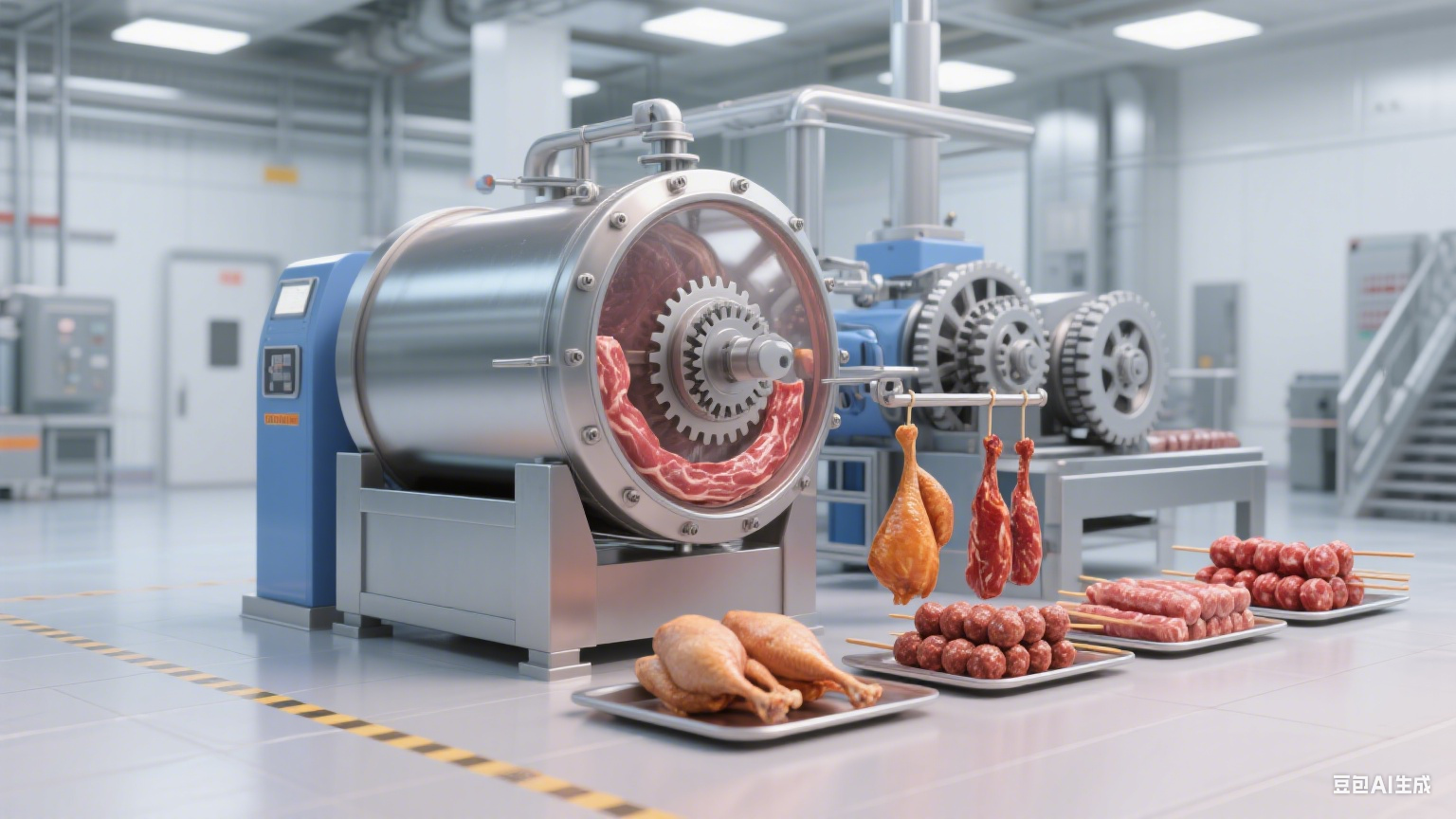 食品加工选滚揉机准没错:肉类腌制均匀品质高(4) 食品加工选滚揉机准没错:肉类腌制均匀品质高(4)