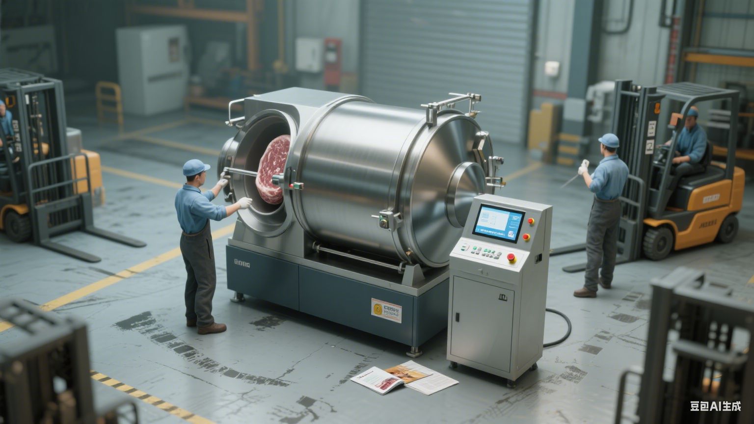 食品加工选滚揉机准没错:肉类腌制均匀品质高(5) 食品加工选滚揉机准没错:肉类腌制均匀品质高(5)