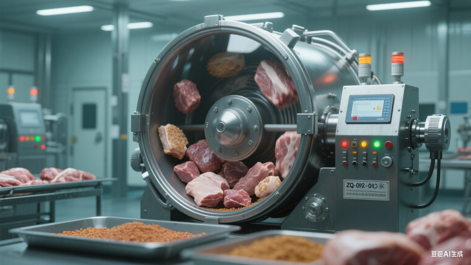 ZQ-092 真空变频滚揉机：腌肉多久能入味？答案藏在细节里！(5)