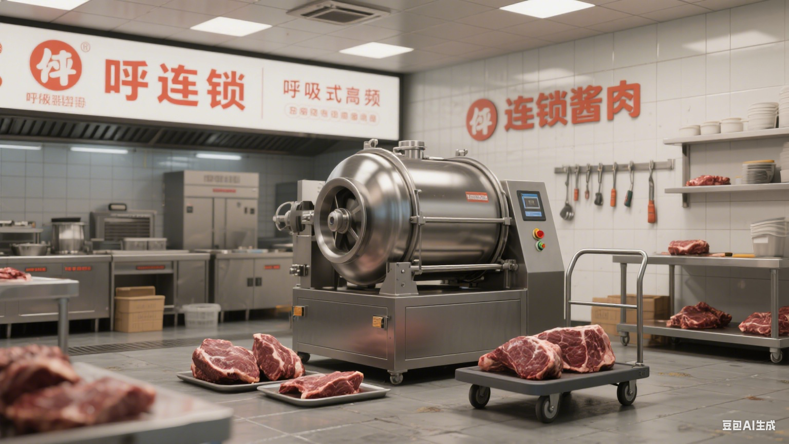 酱牛肉腌渍呼吸式变频滚揉机：好用吗？是什么出料方式？(5)