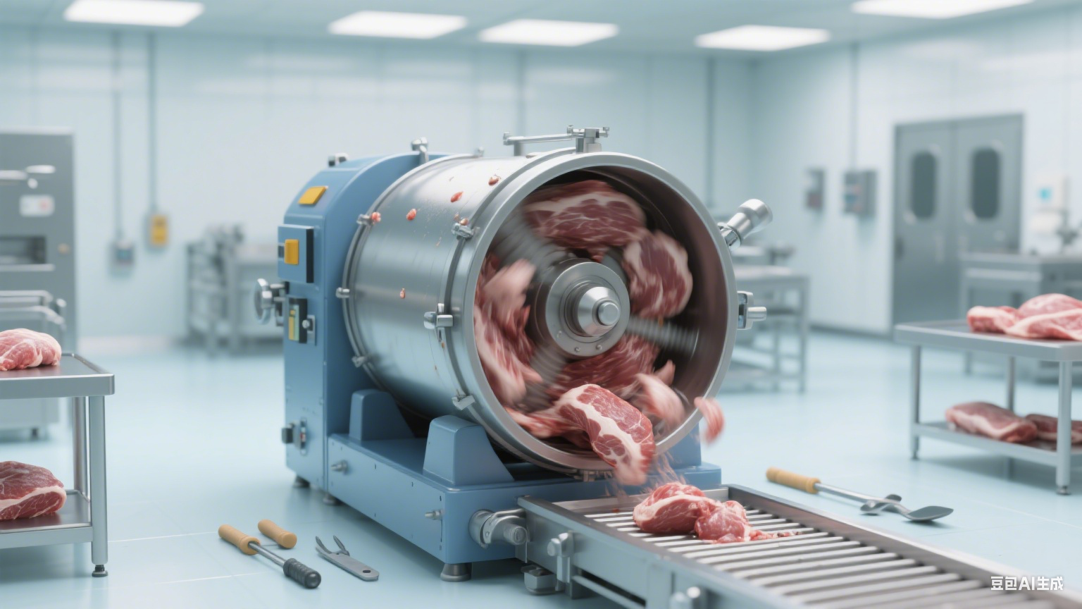 滚揉机咋腌牛肉？(5)