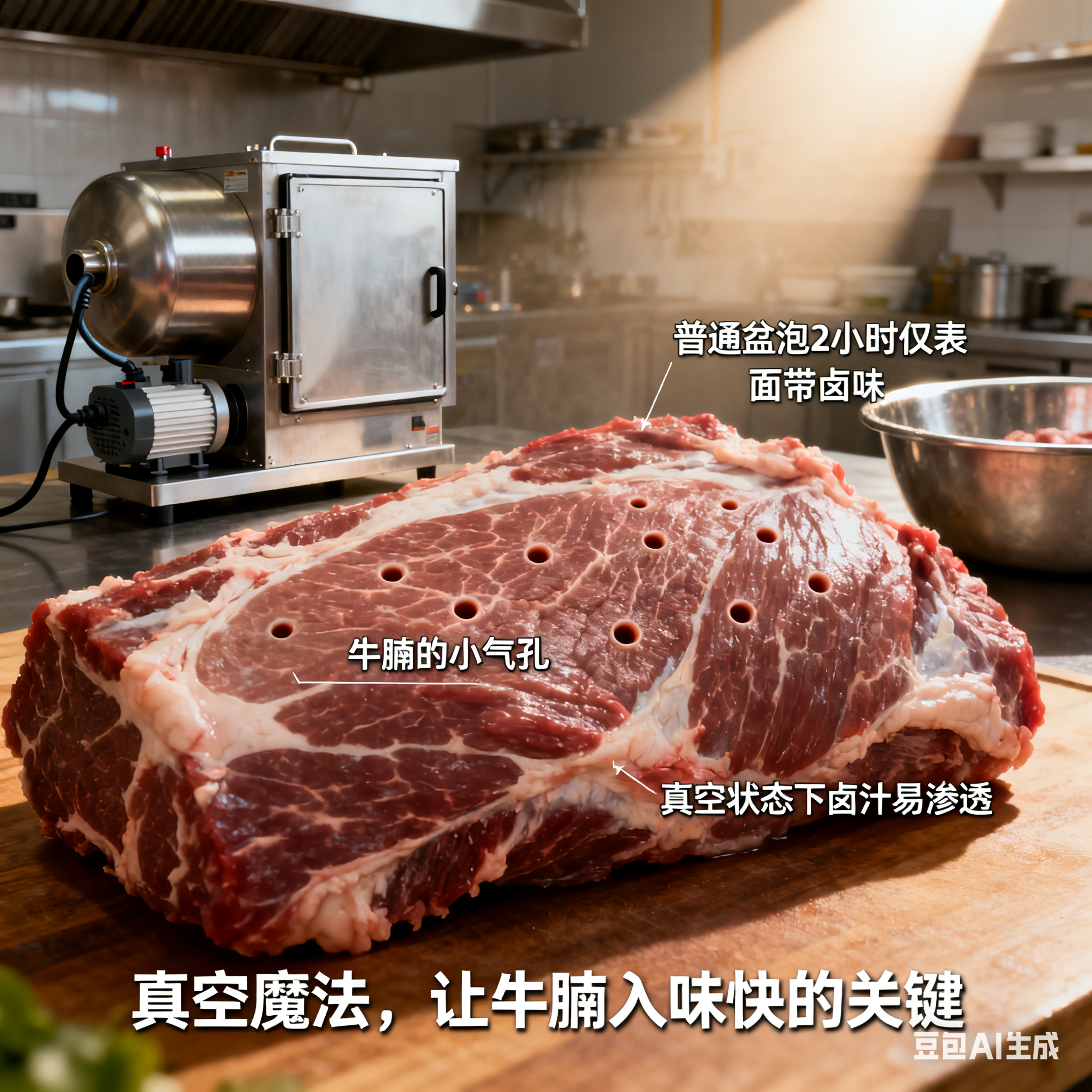 牛腩真空滚揉机怎样快速腌制入味?(2)