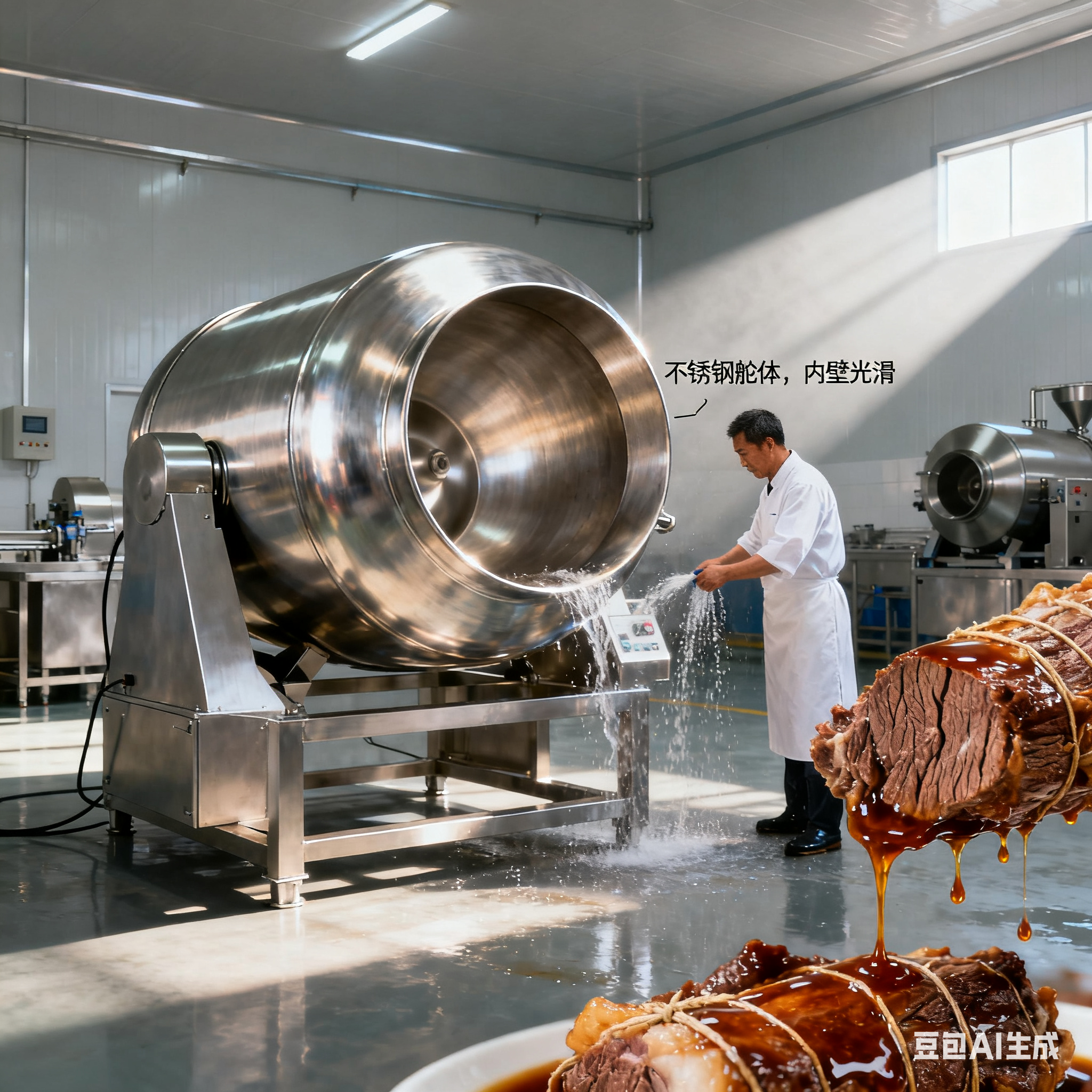 牛腩真空滚揉机怎样快速腌制入味?(5)