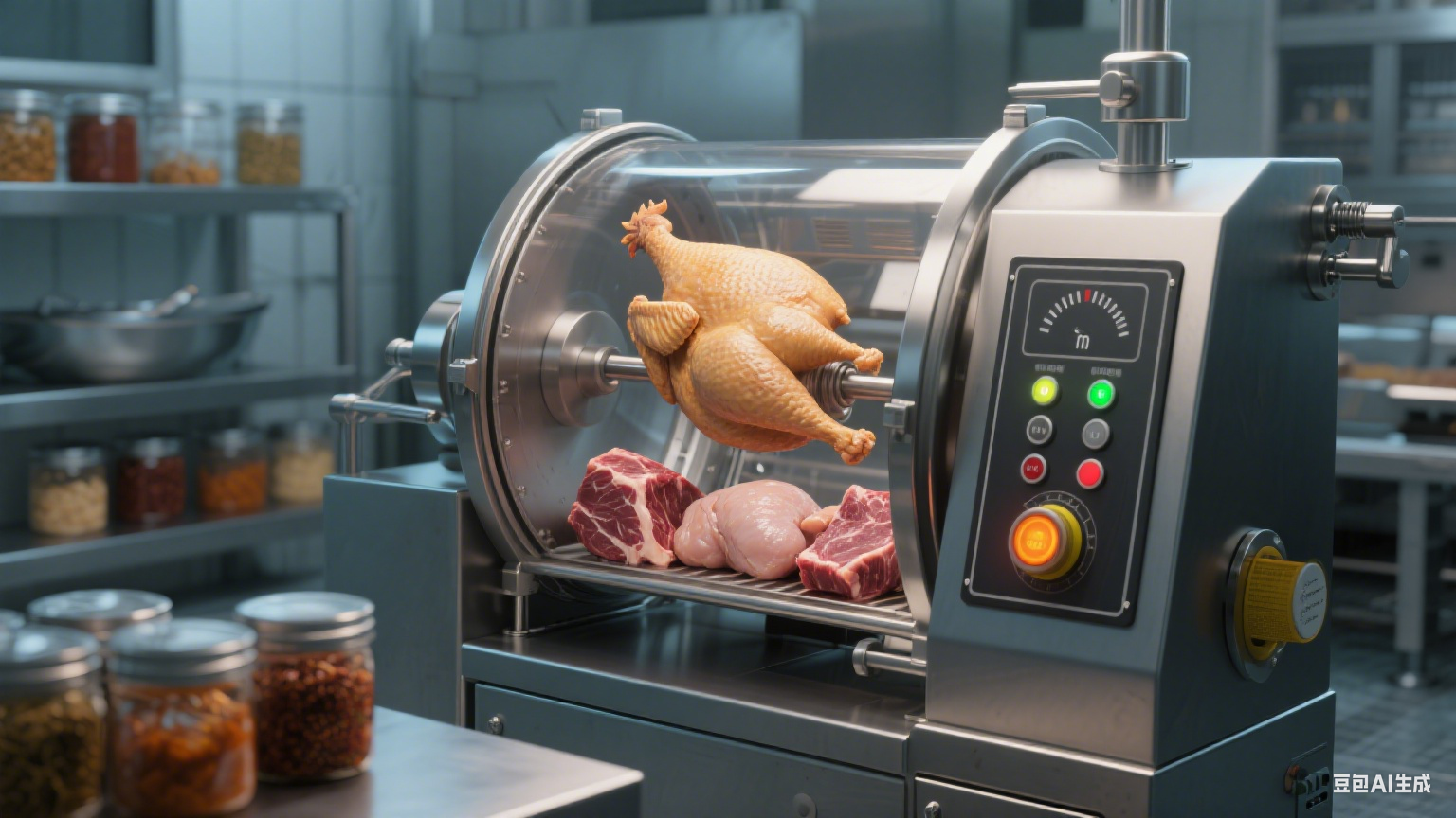肉制品腌制滚揉机：藏在卤味坊里的 “风味魔术师”(2)