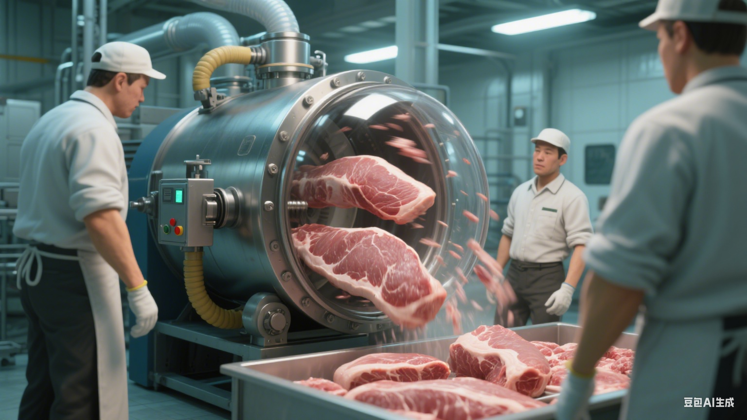 里脊嫩化时序：解密里脊肉真空滚揉机的滚揉时间调控(1)