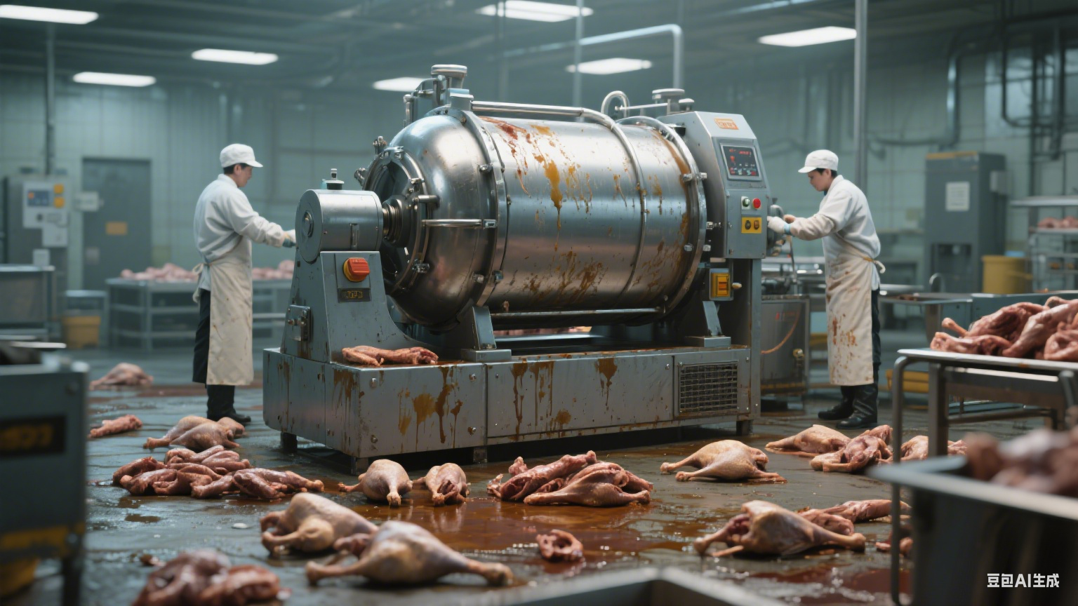 鸭脖滚揉机：构筑卤味肉质优化的风味赋能体系 —— 解析骨类处理的功能边界(5)
