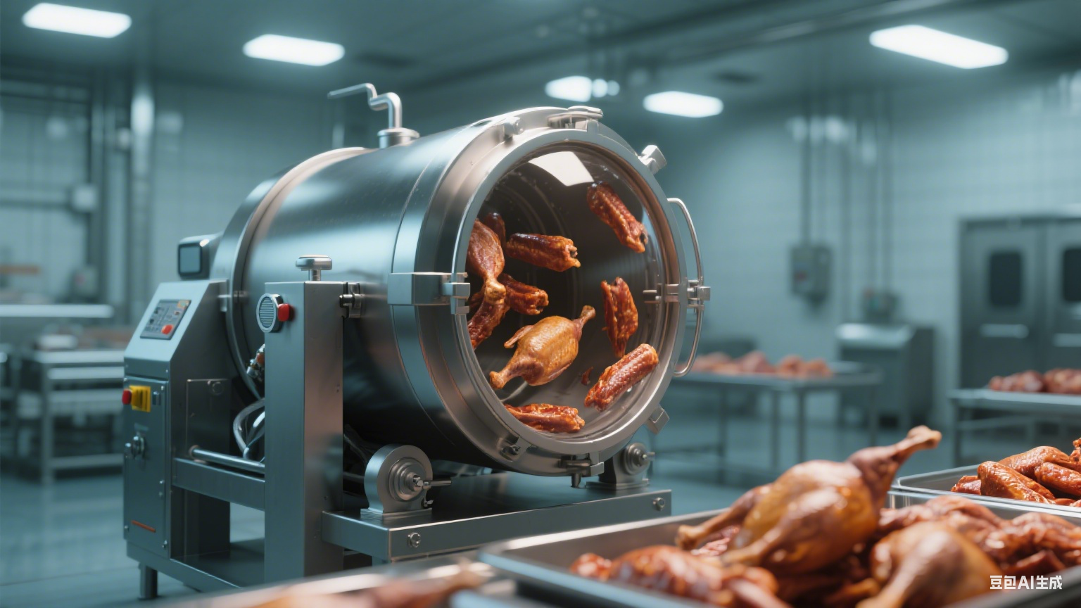 鸭脖滚揉机：构筑卤味肉质优化的风味赋能体系 —— 解析骨类处理的功能边界(6)