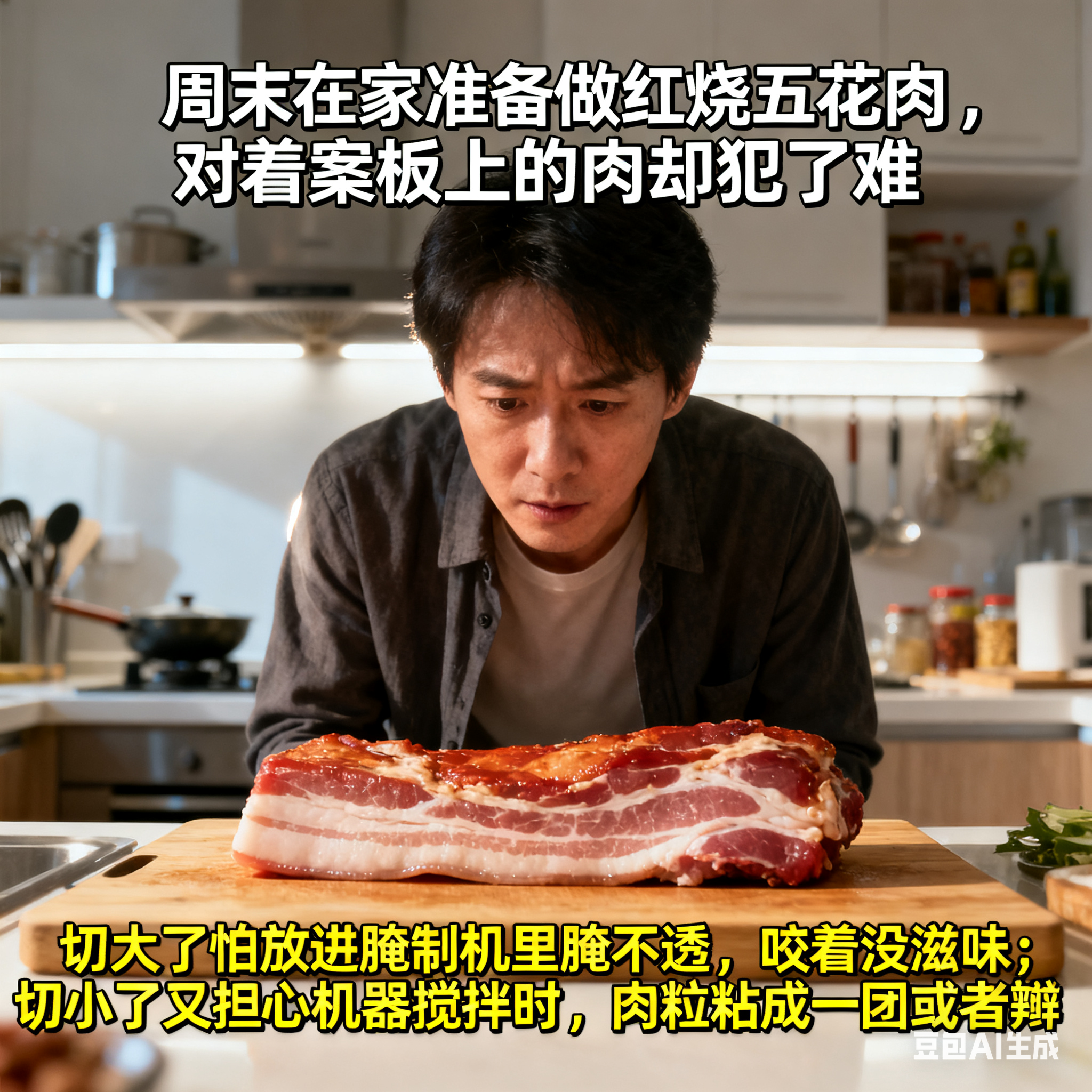 自动化五花肉腌制机，适配多大肉颗粒？(1)