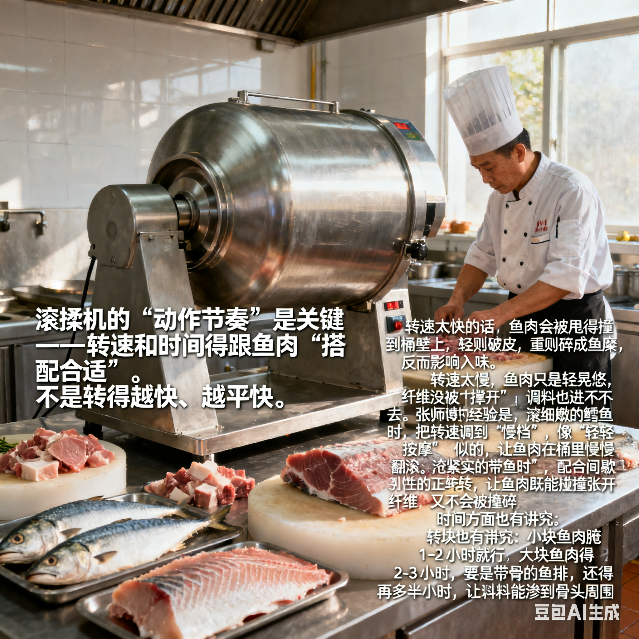 鱼类滚揉机，能把味道腌进鱼肉里吗？(3)