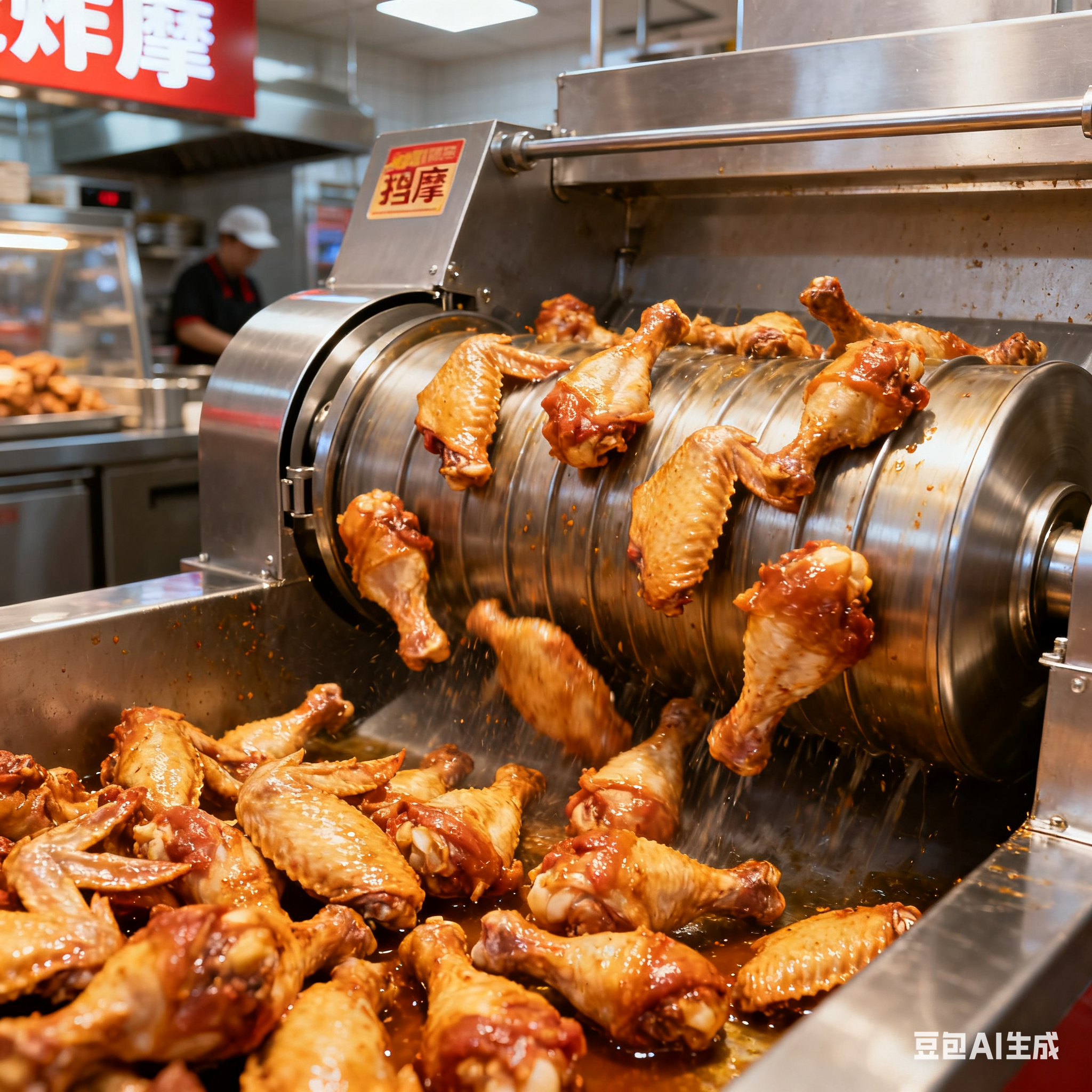 鸡翅鸡腿真空滚揉机，比一般滚揉机好在哪？(1)