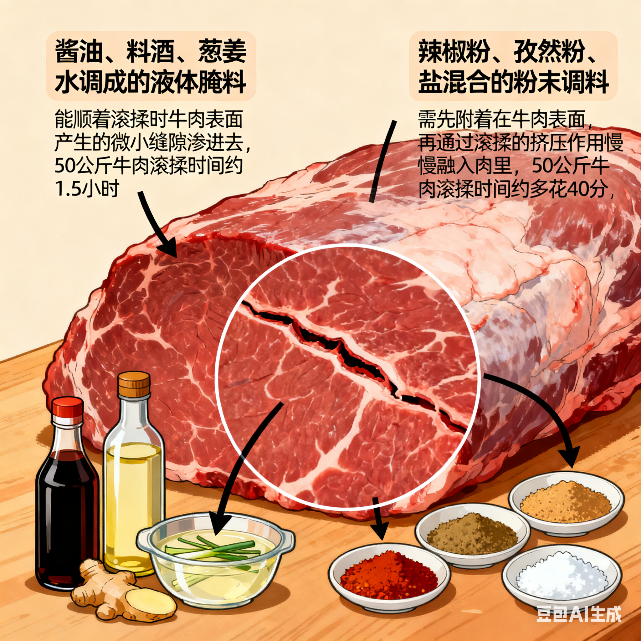 滚揉机腌 50 公斤牛肉，要多久才够？(3)