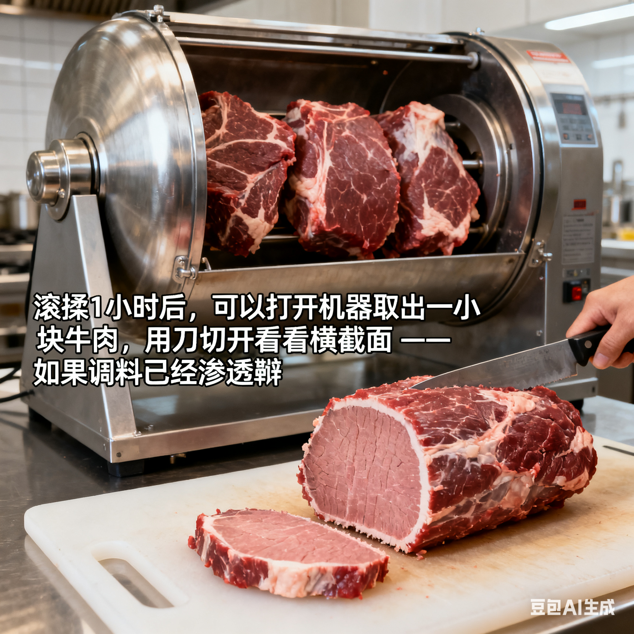 滚揉机腌 50 公斤牛肉，要多久才够？(5)