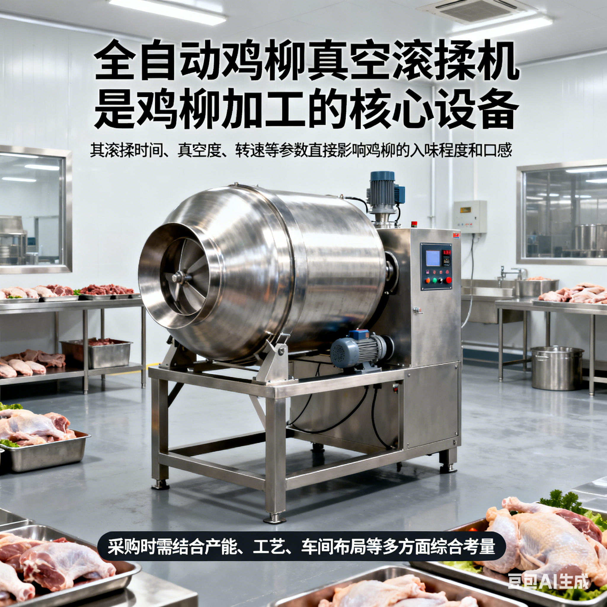 买全自动鸡柳真空滚揉机，有 1V1 客服吗？(1)