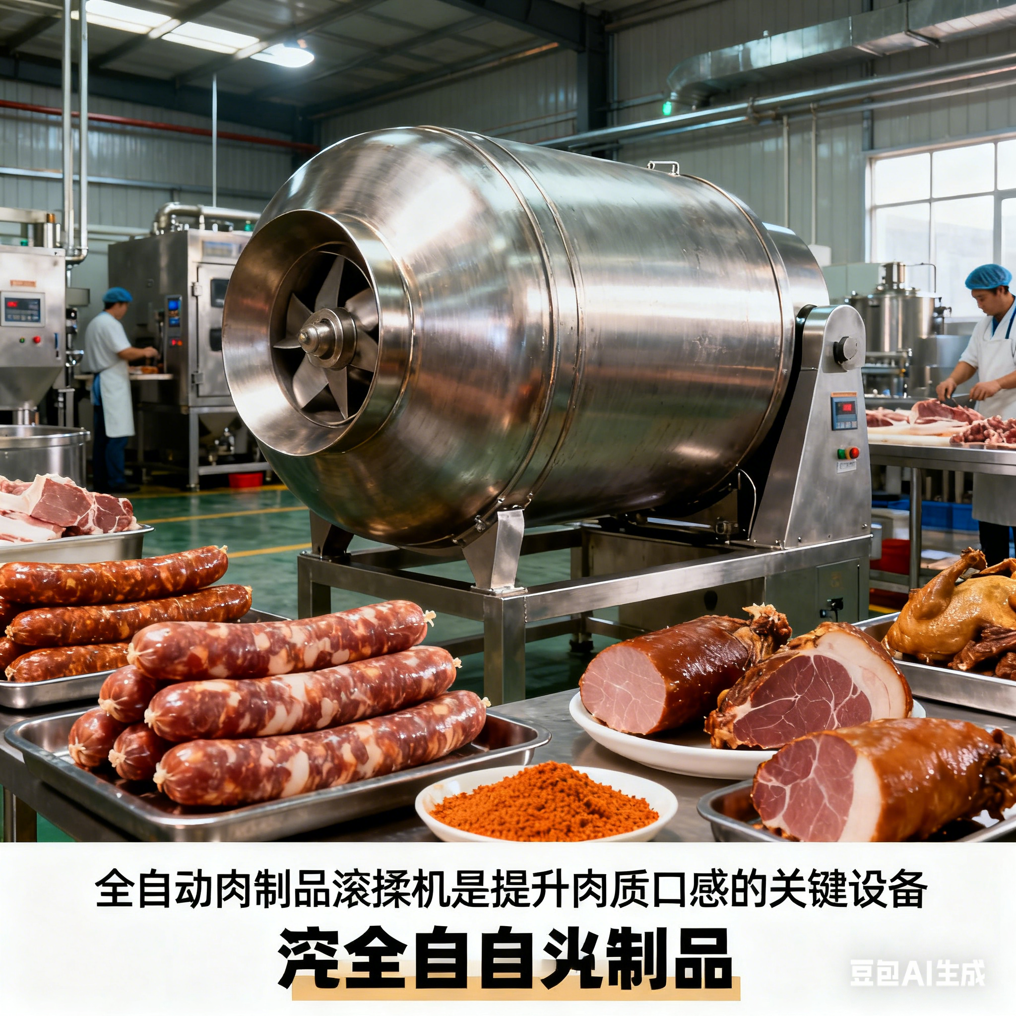 全自动肉制品滚揉机，怎么运行？(1)